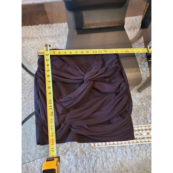 Express Mesh Wrap Twist Front Goth Bodycon Mini Skirt Size 6 - Picture 10 of 11